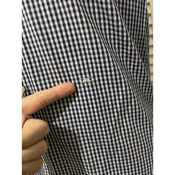 SUITSUPPLY Dress Shirt Blue Gingham Plaid Egyptian Cotton Size 15‎ 1/2 L - 39/7 - Picture 6 of 10